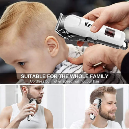 Professional Rechargeable Hair Clipper With LED Display And Multiple Comb Attachments 6