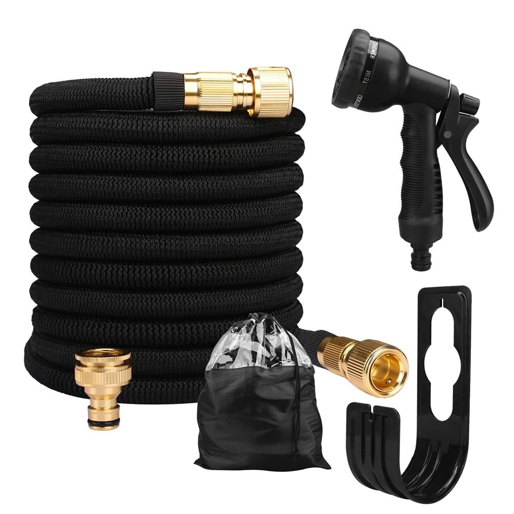 Expandable Garden Water Hose With Spray Nozzle And Storage Bag 1