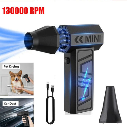 Portable Electric Air Duster 130000RPM Rechargeable Cleaning Blower