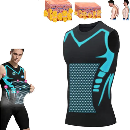Mens Summer Shapewear Compression Tank Top Breathable Ice Silk