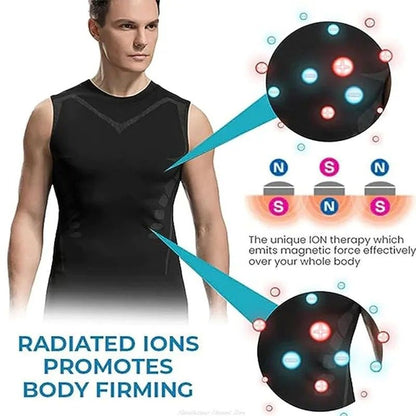 Mens Summer Shapewear Compression Tank Top Breathable Ice Silk 2