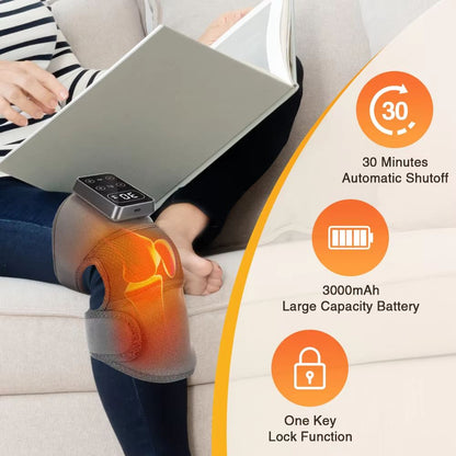 Electric Knee Massager With Heat  Vibration  Joint Pain Relief And Muscle Relaxation Pad 4