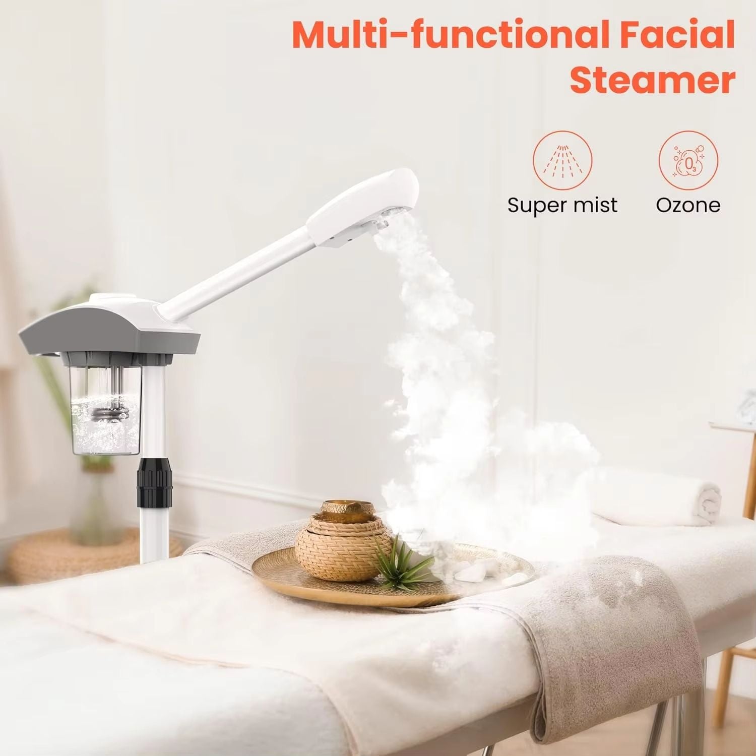Ozone Facial Steamer With Warm Mist  Deep Cleaning  Skin Hydration For Home Spa And Salon 4