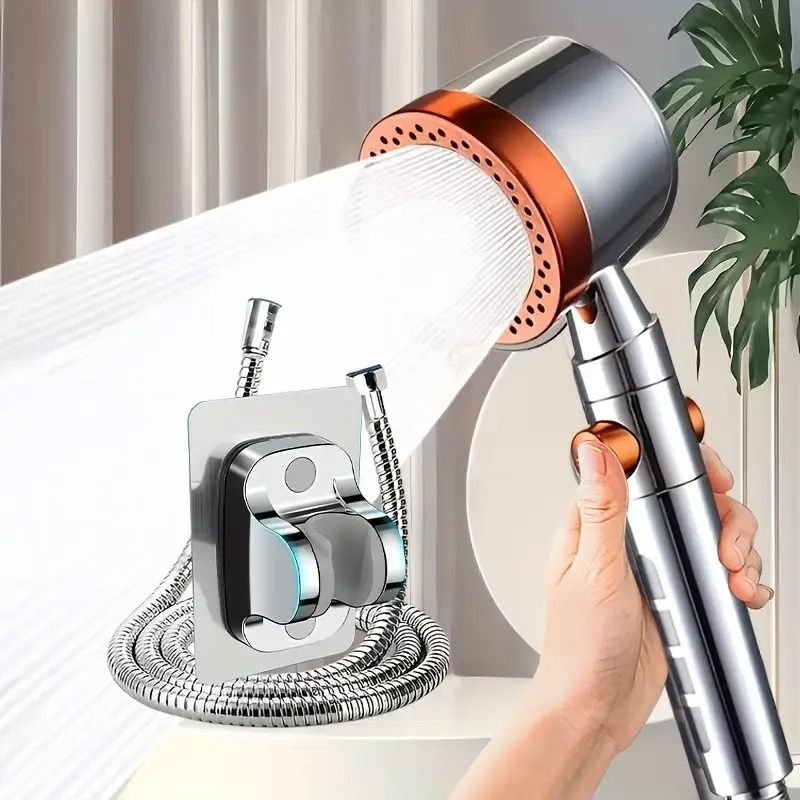 High Pressure Water Saving Handheld Shower Head With Stop Button 9