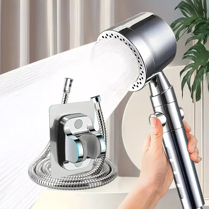High Pressure Water Saving Handheld Shower Head With Stop Button 10