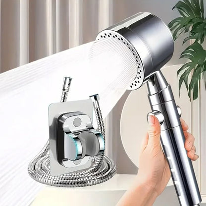 High Pressure Water Saving Handheld Shower Head With Stop Button 10