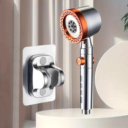 High Pressure Water Saving Handheld Shower Head With Stop Button 15