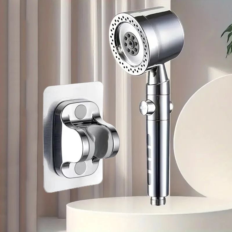 High Pressure Water Saving Handheld Shower Head With Stop Button 17