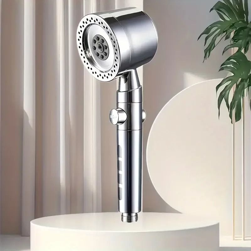High Pressure Water Saving Handheld Shower Head With Stop Button 7