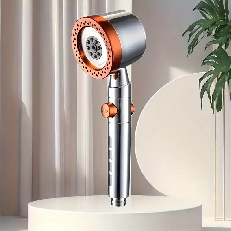High Pressure Water Saving Handheld Shower Head With Stop Button 8