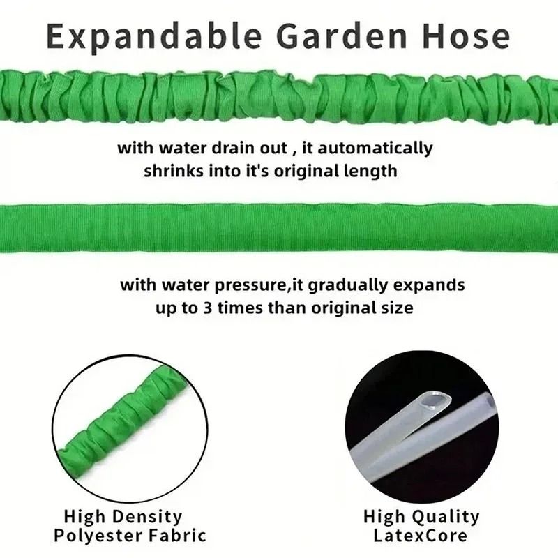 Expandable Garden Water Hose Flexible High Pressure Car Wash Irrigation Tool 3