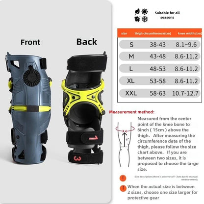 Motorcycle Protective Kneepad With Mechanical Leg Support And Exoskeleton Guards 1