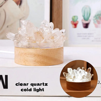 Natural Crystal Point Lamp With LED Light For Home Decor And Energy Display 8