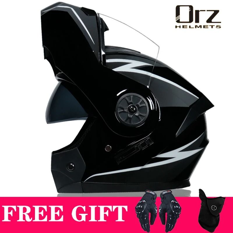 DOT Approved Modular Flip Motorcycle Helmet With Dual Lens And Interior Visor 10