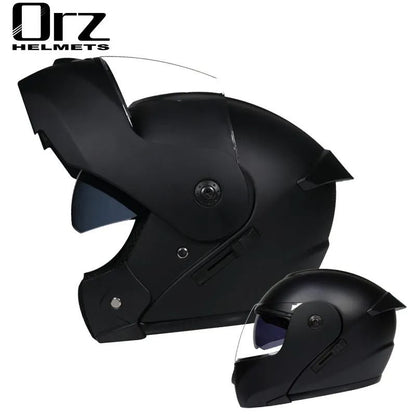 DOT Approved Modular Flip Motorcycle Helmet With Dual Lens And Interior Visor 12
