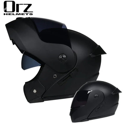 DOT Approved Modular Flip Motorcycle Helmet With Dual Lens And Interior Visor 13