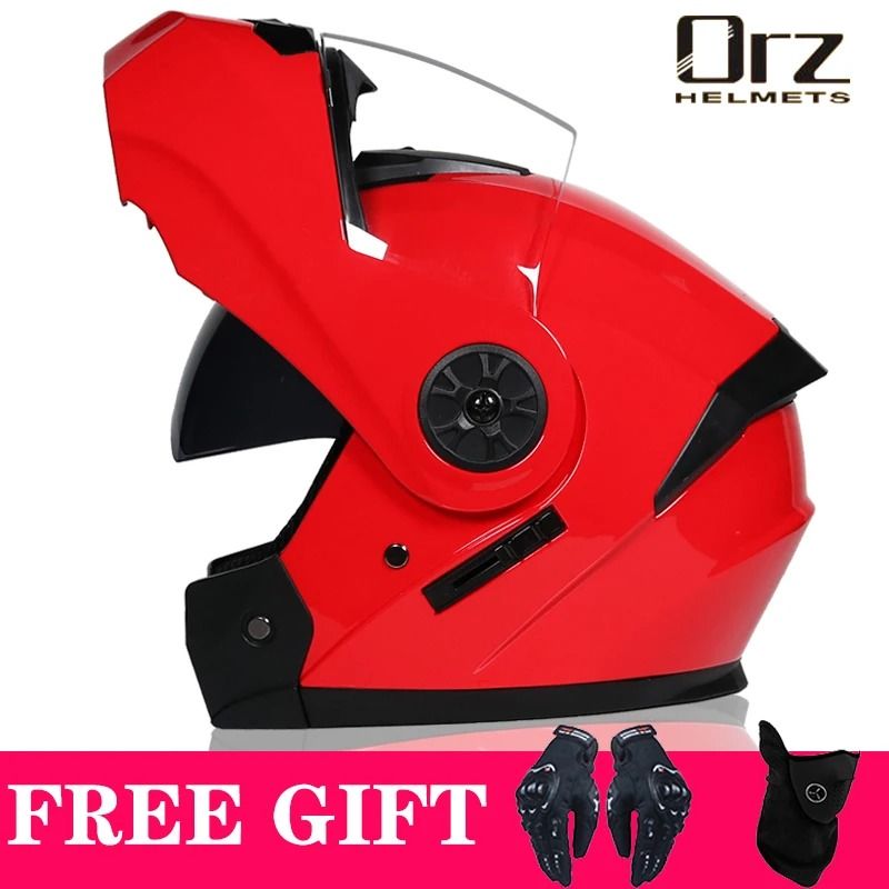 DOT Approved Modular Flip Motorcycle Helmet With Dual Lens And Interior Visor 3