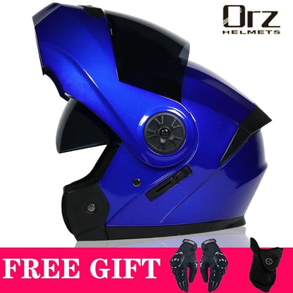 DOT Approved Modular Flip Motorcycle Helmet With Dual Lens And Interior Visor 4