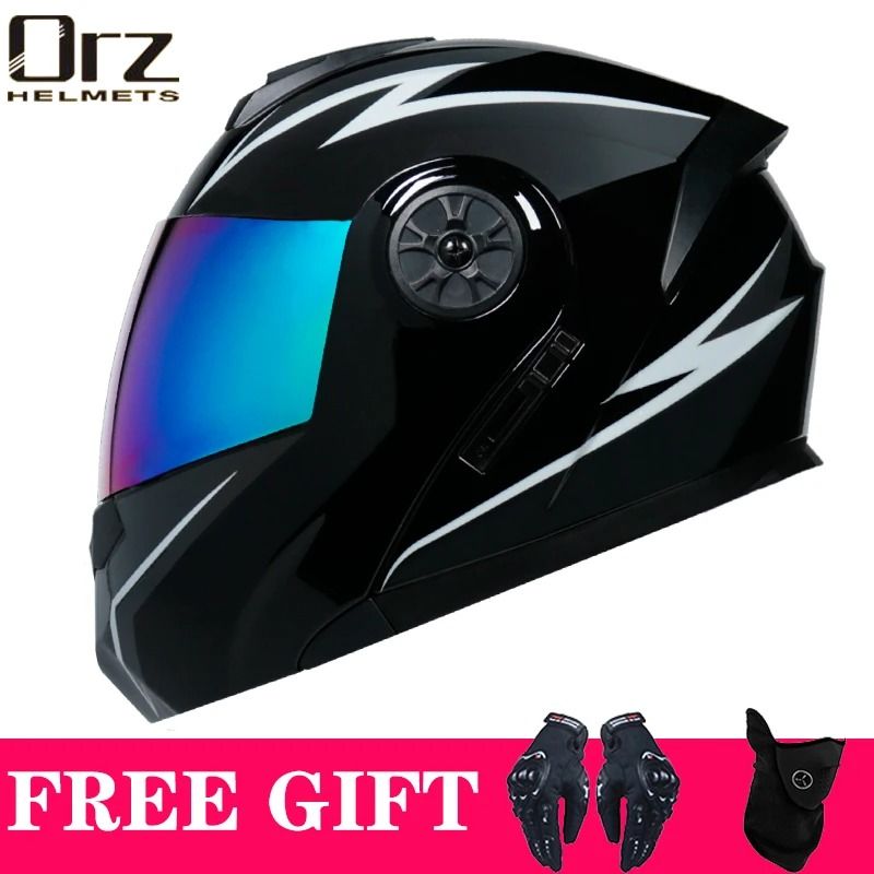 DOT Approved Modular Flip Motorcycle Helmet With Dual Lens And Interior Visor 8