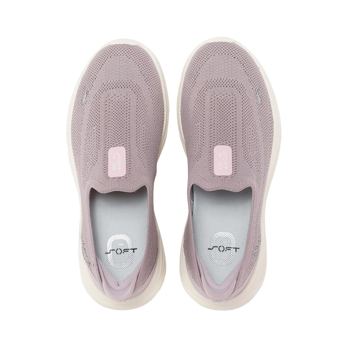 Women Knit Slip On Walking Shoes Breathable Flexible Cushion Sneakers 4