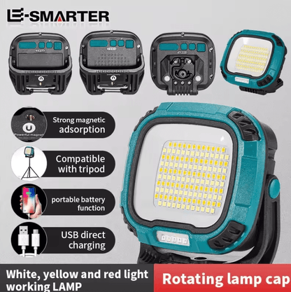 Portable LED Spotlight Lantern Rechargeable Magnetic Work Light for Outdoor and Emergency Use