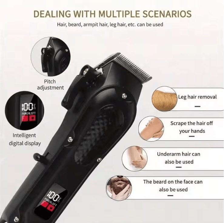 Professional USB Rechargeable Hair Clipper And Cordless Beard Trimmer For Men 1