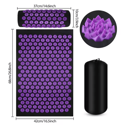 Eco Acupressure Massage Mat With Lotus Spike Design For Back Neck And Foot Relaxation 5