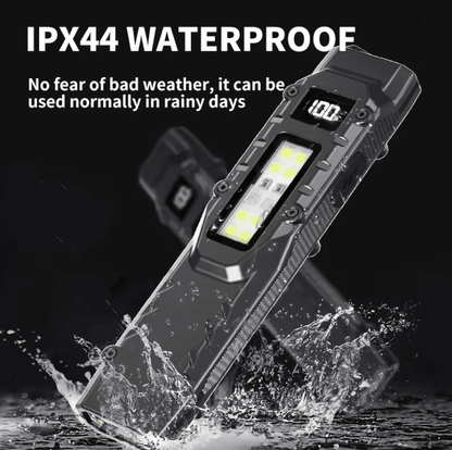 Portable USB Rechargeable Tactical Flashlight With LED COB Work Light 2