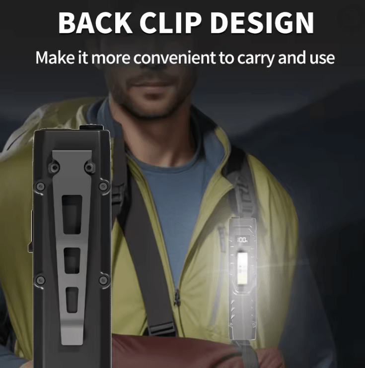 Portable USB Rechargeable Tactical Flashlight With LED COB Work Light 3