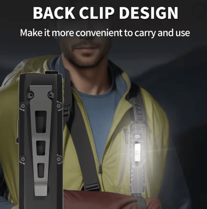 Portable USB Rechargeable Tactical Flashlight With LED COB Work Light 3