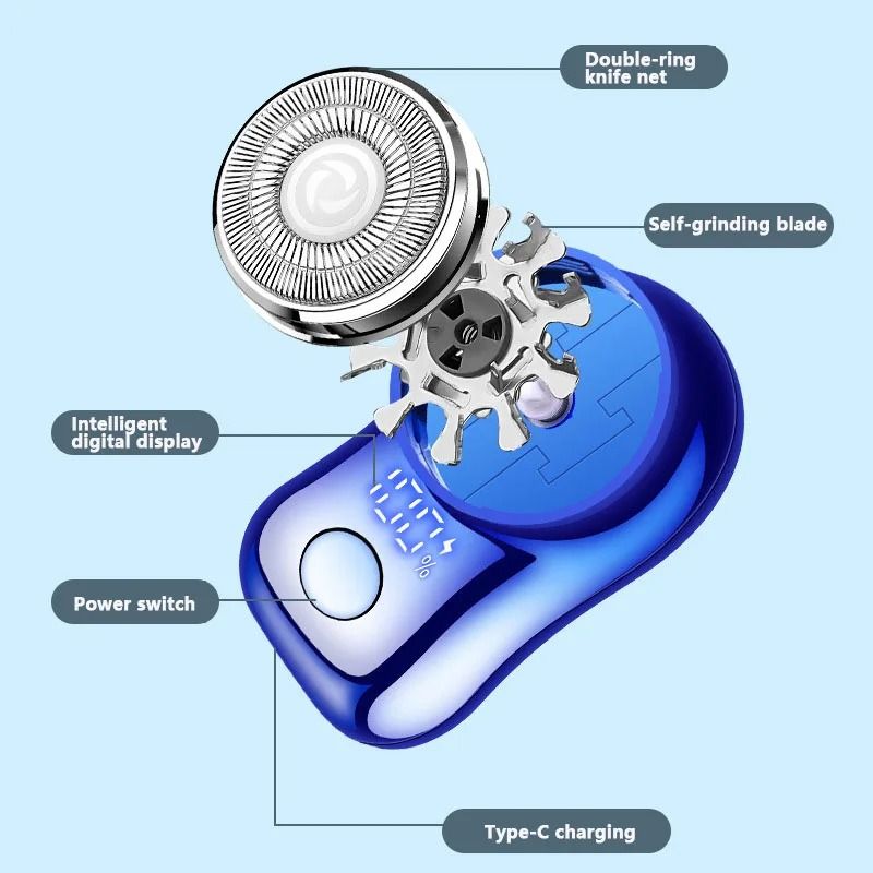 Mini Electric Shaver For Men With USB C Recharge And Digital Power Display 1