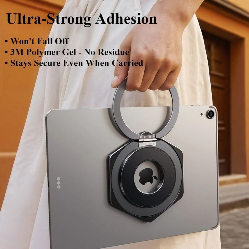 Magnetic Tablet Holder with 360 Degree Rotating Ring Stand for iPad and Tablets