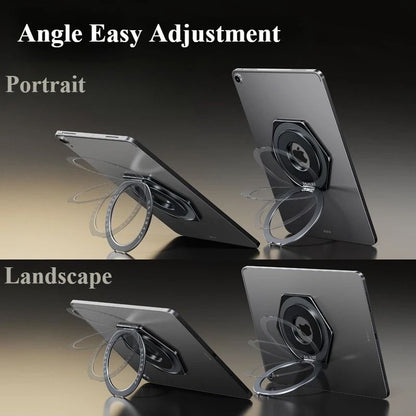 Magnetic Tablet Holder With 360 Degree Rotating Ring Stand For IPad And Tablets 3