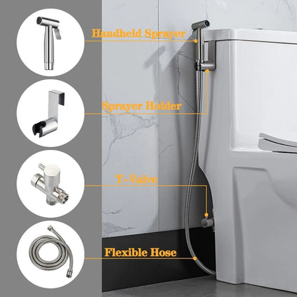 Stainless Steel Handheld Toilet Bidet Sprayer Kit 3
