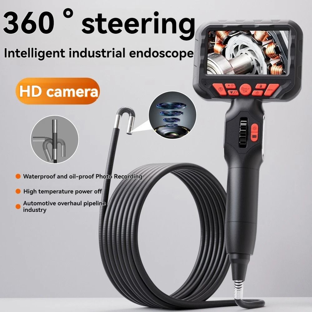 Industrial Endoscope Camera with Rotating HD Lens for Inspection and Repair