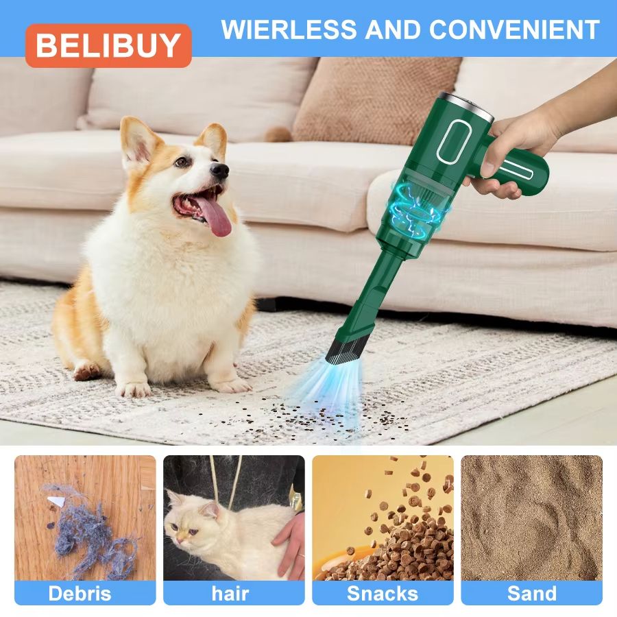 BELIBUY Wireless Car Vacuum Cleaner  HighPower Handheld Mini Vacuum For Home Sofa Carpet And Auto C 4