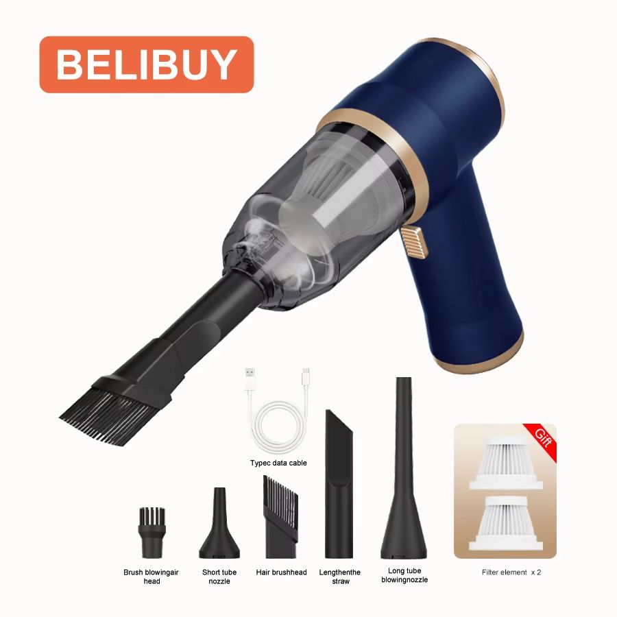 BELIBUY Wireless Car Vacuum Cleaner  HighPower Handheld Mini Vacuum For Home Sofa Carpet And Auto C 12
