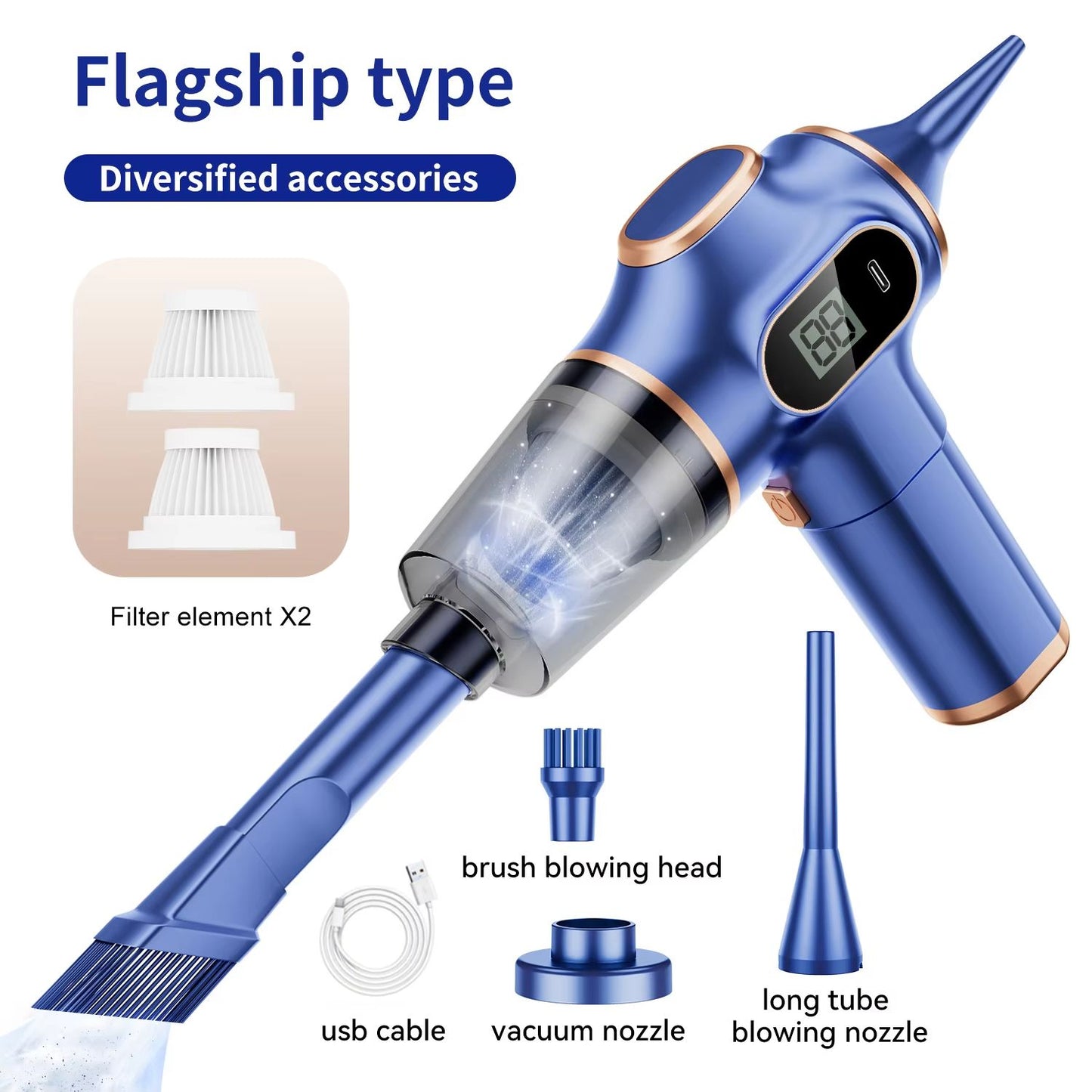 BELIBUY Wireless Car Vacuum Cleaner  HighPower Handheld Mini Vacuum For Home Sofa Carpet And Auto C 8