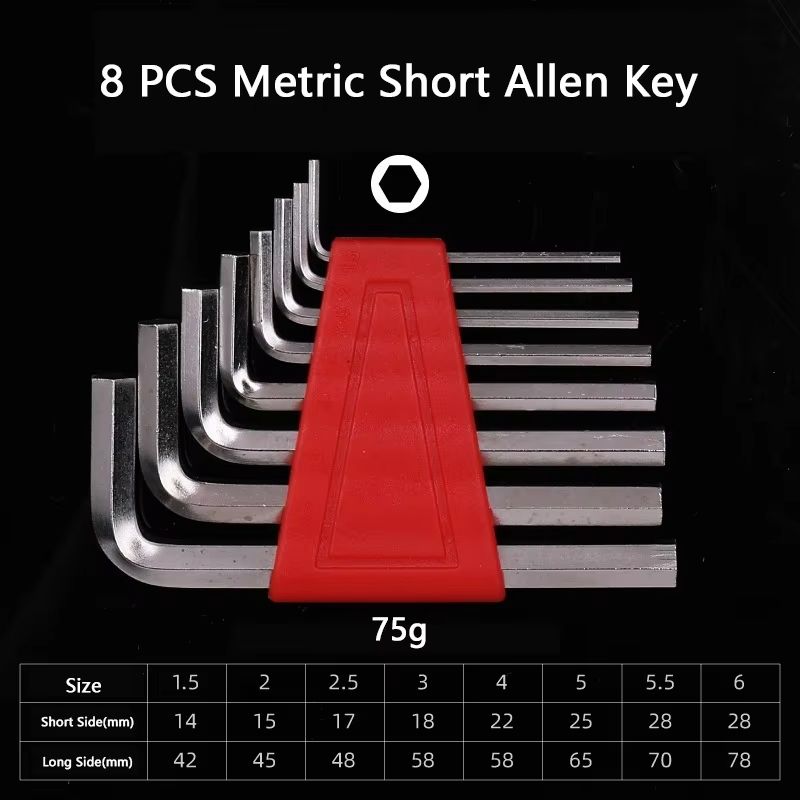 HiSpec 5811in1 Allen Key Wrench Set  Metric  Imperial DoubleEnd CRV Hex Tool Kit 7