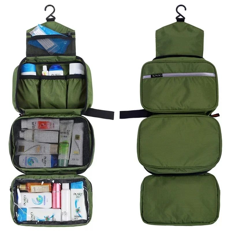 Waterproof Hanging Travel Toiletry Bag with Multiple Compartments