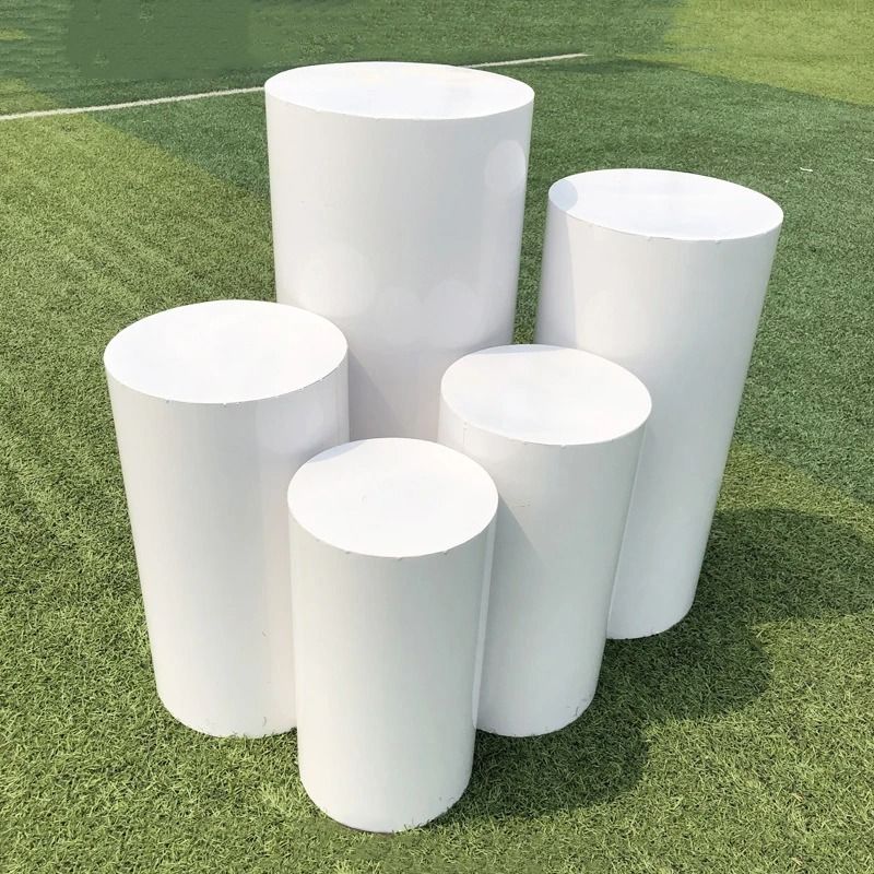 Round Cylinder Pedestal Display Stands for Events and Weddings