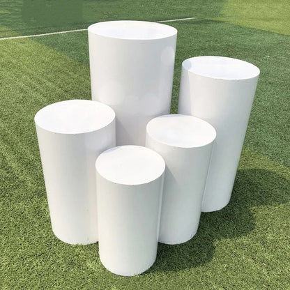 Round Cylinder Pedestal Display Stands for Events and Weddings