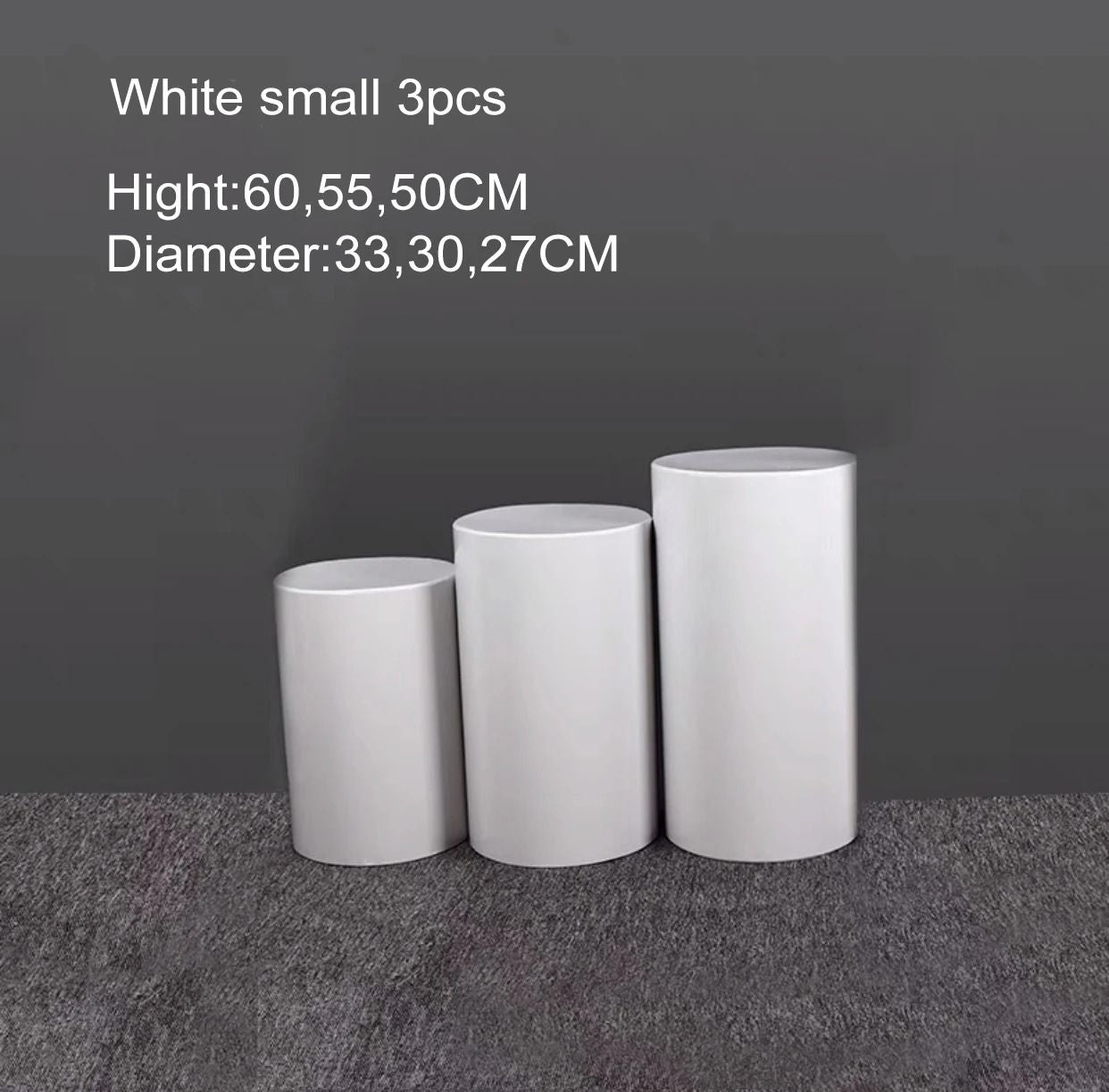 Round Cylinder Pedestal Display Stands For Events And Weddings 3