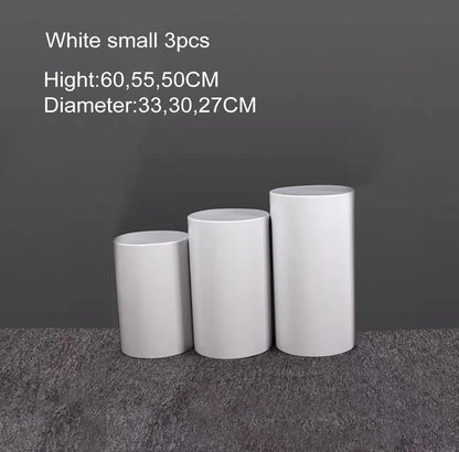 Round Cylinder Pedestal Display Stands For Events And Weddings 3
