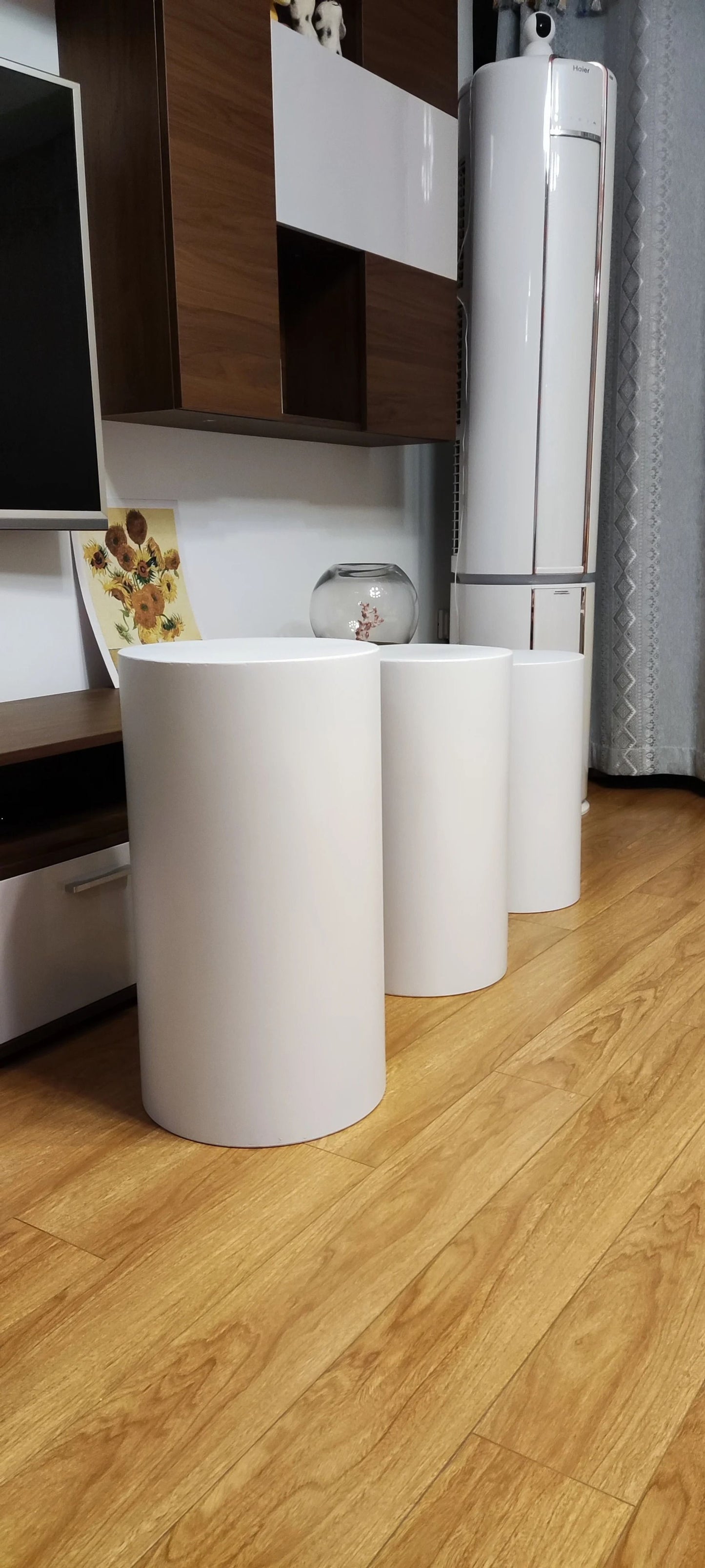 Round Cylinder Pedestal Display Stands For Events And Weddings 4