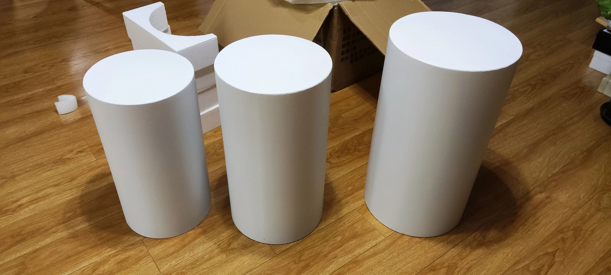 Round Cylinder Pedestal Display Stands For Events And Weddings 5