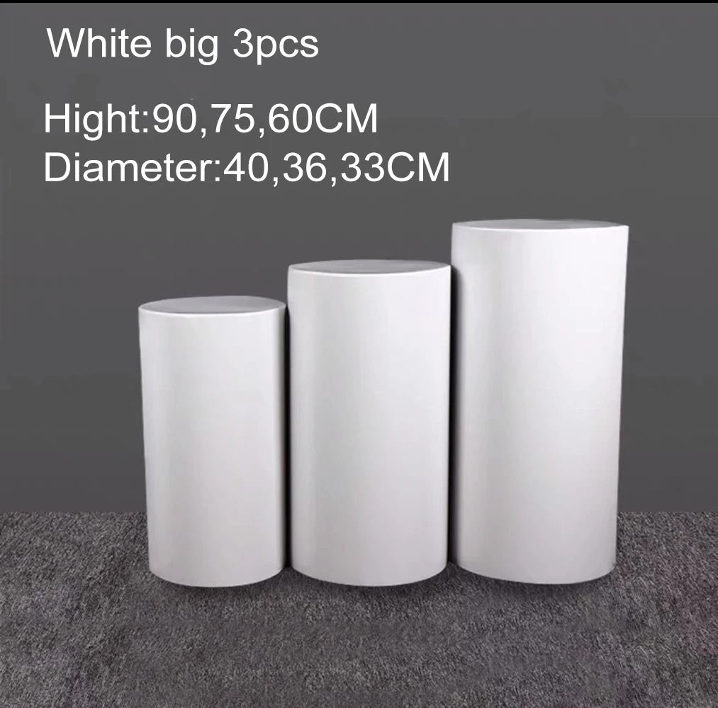 Round Cylinder Pedestal Display Stands For Events And Weddings 6