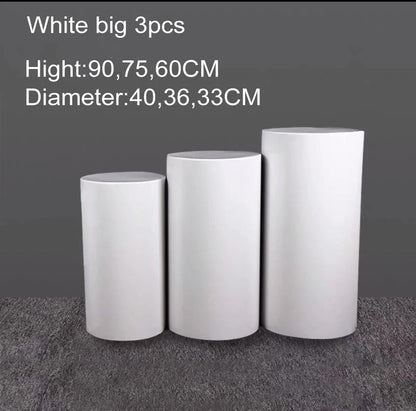 Round Cylinder Pedestal Display Stands For Events And Weddings 6