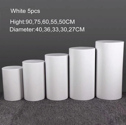 Round Cylinder Pedestal Display Stands For Events And Weddings 7