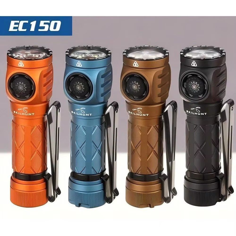 Skilhunt EC150 USB-C Rechargeable LED Flashlight – 1350 Lumens Mini Torch with AA and 14500 Battery Compatibility